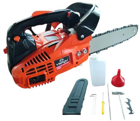 Motosega a Scoppio per Potatura, 25cc, Lama 25 cm, 2 Tempi, Kit Montaggio