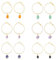 SUPERFINDINGS 6 Paar Große Creolen Mit Abnehmbarem Anhänger Goldene Kreis Ohrringe Creolen Ohrringe Edelstein Charm Kreis Ohrringe Schmuck Für Frauen