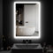 ChillCruiser 45 x 60 cm LED-Badezimmerspiegel, Wandmontage, beleuchteter Kosmetikspiegel, dimmbar, beschlagfrei, 3-farbige einstellbare Beleuchtung, Memory-Funktion, horizontale/vertikale Montage