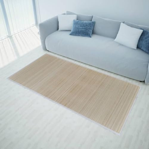 LXYZWRW Decor Rechteckiger natürlicher Bambus-Teppich, 120 x 180 cm, 2 Stück