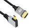 chenyang Câble HDMI 2.1, HDMI mâle vers micro HDMI mâle à angle droit de 90 degrés 8K @ 60 Hz 4K @ 120 Hz 48 Gbps ultra haut débit plaqué or 0,5 m pour TV, moniteur, ordinateur
