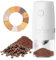 Molinillo de café eléctrico, molinillo portátil de pimienta y sal con grosor ajustable, molinillo automático de granos de café, recargable por USB, molinillo de especias multiusos para cocina,