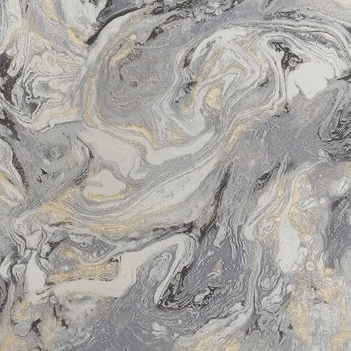 Rokya Carrara Light Grey Marble with Glitter MC7108 Wallpaper