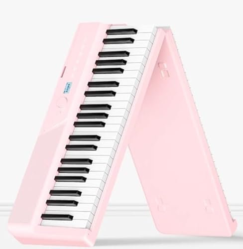 TERENCE Keyboard Piano 88 Keys V50 Digital Piano Weighted Dynamic Keyboard 30W Speakers Touch-Sensitive Control Panel Audio Recording Feature Headphone and External Speaker Support Pink