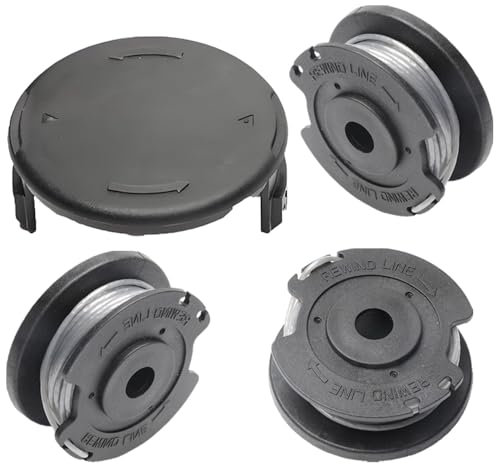 3 Pezzi Bobina Trimmer, 1 Pezzo Copertura Bobina Compatibile con Bosch Art 23 SL 26 SL, Ricambi Bobina di Ricambio per Trimmer, Bobina in nylon automatico, Tappo Bobina di Ricambio per Trimmer