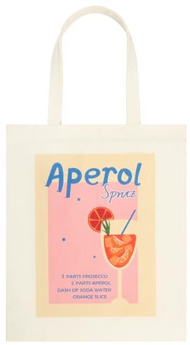 Grünara Aperol Geschenk Jutebeutel – Lustige Tasche mit Aperol Spritz Motiv – Perfekt für JGA, Mädelsabend & Sommer