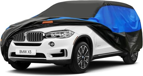 Gunhyi SUV Autoabdeckung Wasserdicht Atmungsaktiv Outdoor Vollabdeckung Regen Staub Sonne UV Schutz Universal fit BMW X5 Porsche Cayenne, Volvo XC90, Audi Q7, Volkswagen Touareg, Usw