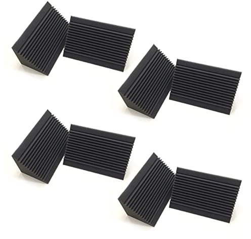 MVOSJFIE 24 PCS Acoustic Foam Charcoal/Black Trap Sound Absorption Studio Soundproofing Corner Wall 12 x 12 x 24 cm