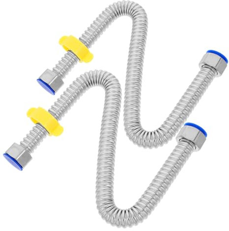 Yardenfun Edelstahlschlauch Für Warmwasserbereiter Flex-anschluss Mit Gewellten Rohren Hochdruckbeständig Für Küche Und Heizung