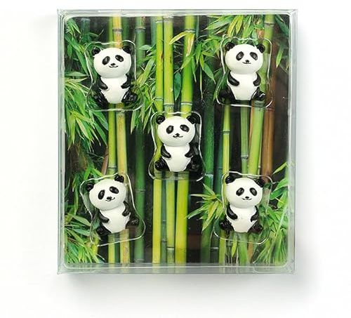 Kraftheld | 5er Set Deko-Magnete Panda | Pandabär-Magnete, Zoo | bunt, dekorativ, farbenfroh | Kühlschrankmagnete in Form von Tieren | Magnet-Deko als Geschenk