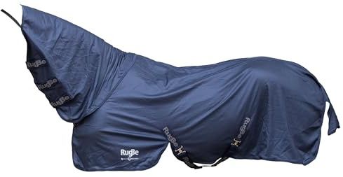 Covalliero RugBe Superfly Fly Rug | 165 cm, Navy, Total Length 215 cm, Lightweight Horse Rug and Riding Blanket, Machine Washable at 30 C