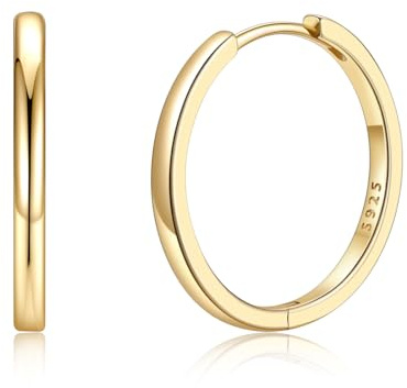 Silvora Golden Creolen Gold 20mm Klein Earrings Hoop Mini Kreolen Damen