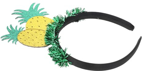 Hohopeti Hawaiianisches Stirnband Ananas Haarreif aus Glitzer und Filz Süßer Haarschmuck für Mädchen Vielseitiges Foto Requisit für Hawaiianische Party und Pool Party