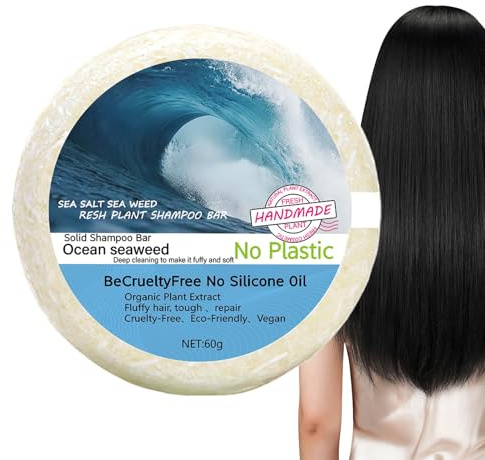 Haarseife, 60 g, natürliche pflegende Conditioner, Haarseife, für fettige und empfindliche Kopfhaut, glatte und reparierende Pflege für Frauen Bad und Reisen