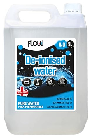 Dunnet Tools Deionised Water 5 Litre Mineral-Free Liquid for Steam Irons, Ironing Systems, Garment Steamers, Car Battery Top-Up, Cleaning Tasks, Distilled Water Alternative