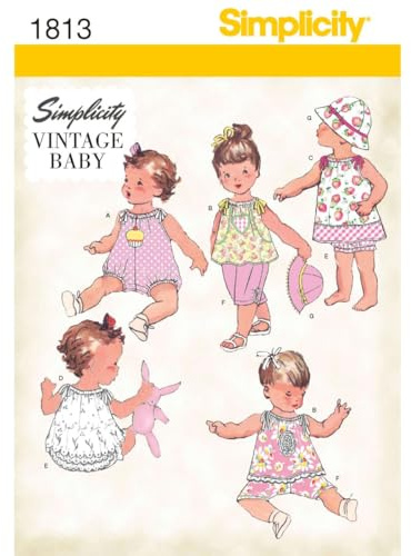 Simplicity Pattern 1813 Babies' Dress and Separates Size, XXS-XS-S-M-L