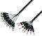 Adam Hall Cables 3 STAR L8 FV 0500 - Câble Multipaire 8 x XLR femelle vers 8 x Jack 6,35 mm TRS stéréo 5 m