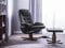 Supply24 since 2004 Leder Massagesessel Basel schwarz TV Leder Sessel Creme Weiss mit Hocker Schöner günstiger Fernsehsessel für Wohnzimmer