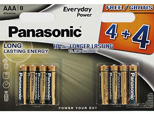 Panasonic Alkaline AAA Batteries - Pack of 8