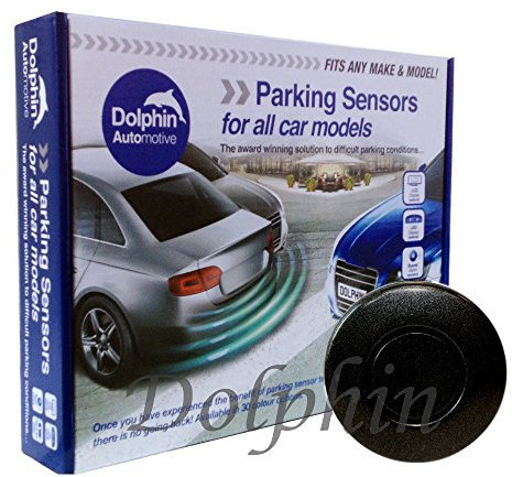 Dolphin Automotive DPS400 Reverse Parking Sensors Auto Express Award Winning 4 Ultrasonic Sensor Kit Audio Alert System Matt & Gloss Black +30 More Colours (Coal Grey)