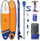AQUAPLANET Aufblasbares Stand-Up Paddleboard Set - Max I 325 cm I Ideal für SUP Anfänger & Experten I Beinhaltet Finne, Paddel, Pumpe, Reparaturset, Rucksack, Leine, Trockensack, Trageriemen