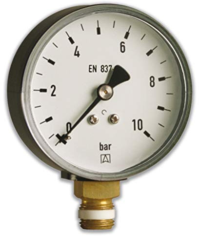 Rohrfeder-Manometer für Heizung/Sanitär Industrie - Radia, DN 8 (Ø50mm, DN8 (1/4), 6bar Anzeigebereich)