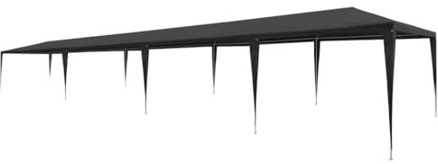 vidaXL Tente Réception 3x12 m PE Anthracite Jardin Terrasse Tonelle Pavillon
