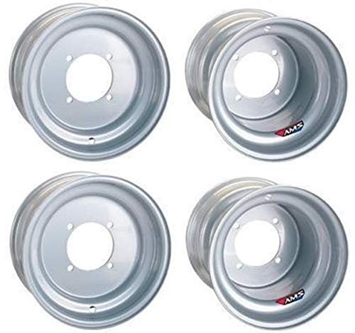 Quad Stahlfelgen Satz silver 10x5 & 9x9 / LK 4x144 & 4x110 für Dinli DL 450