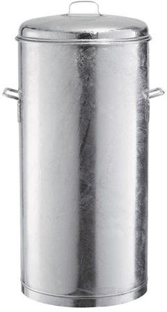 Mülltonne 80l Stahlbl.TZN m.losem Deckel