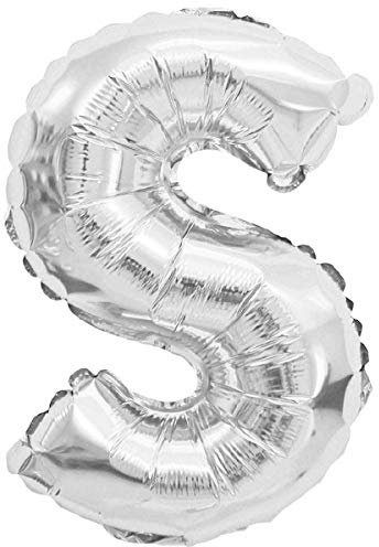 Folienballons - Buchstaben & Zahlen & Zeichen in Gold - 80 cm - Partydeko - XXL Luftballons, Plastik, S - Silber, Silber