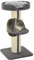 PawHut Tiragraffi ad Albero per Gatti con Cuccia, Cuscino e Morbido Rivestimento Grigio, Pali in Corda Sisal Ø16.5 cm, Altezza 91cm