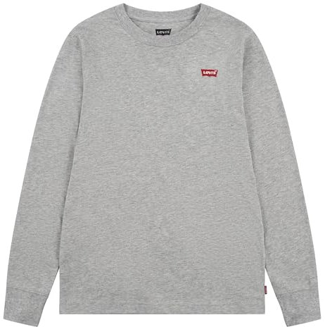 Levi's Kids Lvb L/S Batwing Chesthit Tee Garçon Grey Heather 12 Ans