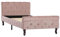 Tidyard Polsterbett Bett Einzelbett Bettgestell Bettrahmen Lattenrost Schlafzimmerbett Ehebett Schlafzimmermöbel Holzbett Rosa Samt 90x200cm