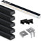 .one-bath LED Aluprofil 2m am Stück I LED Alu Profile 5x2m Schwarz transparent I Aluminiumprofil für LED Stripes I Lichtleiste I Aufputz