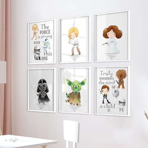 W.O.W.A – Yoda Schlafzimmer Dekor,Star Wars Raumdekoration,Star Wars Poster,Kinderzimmer Wanddekoration,Baby Wanddekoration,Star Wars Dekor,Babyzimmer Dekor (20.3x25.4 cm, ungerahmt