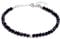 BERGERLIN Onyx Armband schwarz - facettiertes, schwarzes Armband - Silber - M-L