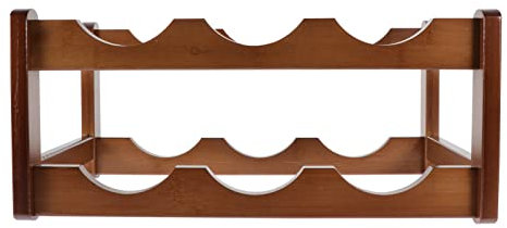 Zerodeko Présentoir Casier à Vin en Bois Massif Porte- Empilable Porte- De Vin Casier à Vin Modulable Étagère De Stockage De Vin Cave à Vin Porte-vin Couche Double Rack De Collecte