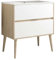 Kibath Mueble de Baño con Lavabo Noruega 70 cm 2 cajones suspendido (Patas Decorativas Incluidas) Acabado Roble y Blanco Mate Fabricado en Madera