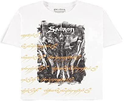 Difuzed Lord of The Rings-Sauron-T-Shirt Homme (L), Blau, L für Herren, blau, One Size