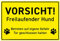 HAGEFOL® Vorsicht Hund Schild - 30x20 cm (groß), Warnung vor dem Hund Schilder, Achtung freilaufender Hund, stabiles 3mm Hartschaum Schild