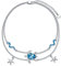 Flpruy Bracelet de cheville en argent sterling 925 avec double chaîne, motif mauvais œil, tortue, tournesol, cadeau pour la fête des mères, la Saint-Valentin, 27.94 Zentimeter, Argent sterling