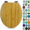 SANFINO® Bambus WC Sitz mit Absenkautomatik, edle Holz-Optik und hochwertige Qualität, hoher Sitzkomfort aus nachhaltigem Echtholz, einfache Montage inkl. Montageanleitung – Dark Brown