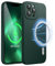 JETech Magnetic Silicone Case for iPhone 13 Pro 6.1-Inch, Compatible with MagSafe, Phone Cover with Camera Lens Full Protection (Midnight Green)