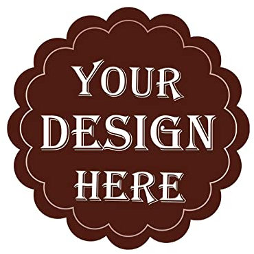 100-200 Personalised Stickers Labels, Round Custom Stickers Business Logo Image Sealing Labels for Bakery, Flower Shop, Beverage Shop, etc (Flower)