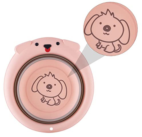 jojofuny Portatile 1 Pc Lavabo Lavapiatti Per Bambini Vaschetta Bagnetto Bacinella in Silicone Da Campeggio Scodella Pieghevole Vasca Di Pieghevole Plastica Trucco Bambino Cartone Animato