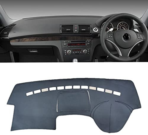 TTOILS Leder-Armaturenbrett-Abdeckung, Armaturenbrett-Matten-Teppich, für BMW 1er E81 E82 E87 E88 120i 135i 120d 2004–2011 Zubehör