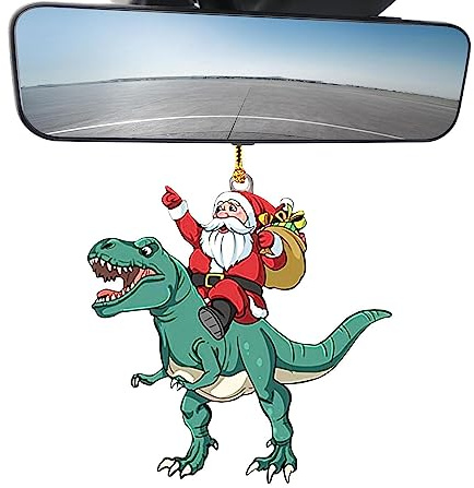 Youding Dinosaurier Weihnachtsbaum Ornamente - Niedlicher Dinosaurier Weihnachtsbaum Ornament - Dinosaurier Anhänger Dekoration Tier Anhänger für Weihnachtsbaum Auto Innenraum