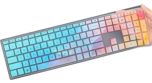 Keyboard Cover for HP Pavilion 27 All in One Desktop HP Pavilion 27-xa0014/27 Xa0055Ng/0370Nd/0076Hk/0010Na, HP Pavilion 24-inch 24-xa0020 Xa0002A Xa0032 xa0013w,HP Pavilion Wireless Keyboard-Colorf