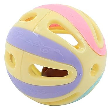 Teksome Katzenspielzeug-Bälle mit Glocke – interaktives Katzenspielspielzeug, Glockenspielzeug, großer hohler Katzen-Rasselball, interaktives Kätzchen-Jagdspielzeug, kleine Jingle Balls für Kätzchen,