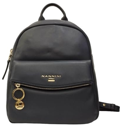 Nannini Firenze Rucksack Jamie Blau aus Leder, blau, Taglia unica EU